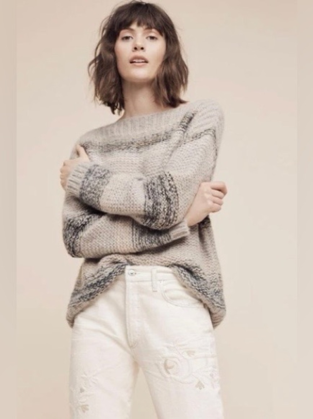 Anthropologie Numph Striped Sweater NWT size M